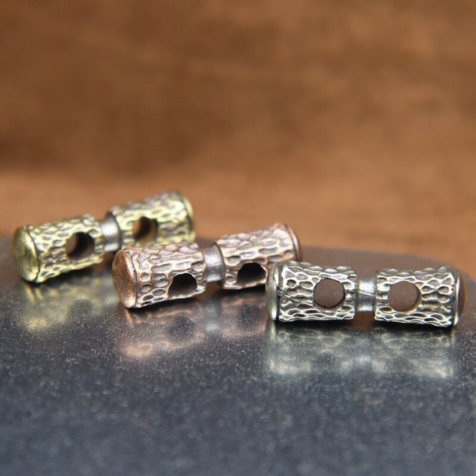 Double Hole Brass Paracord Spacer Bead DIY Accessories EDC Lanyard Pendant Charm - Image 3 of 4