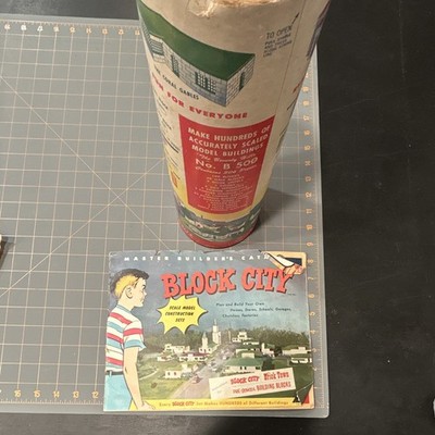 Block City Beverly Hills No. B 500 306pc Plastic Blocks Canister w/Inst