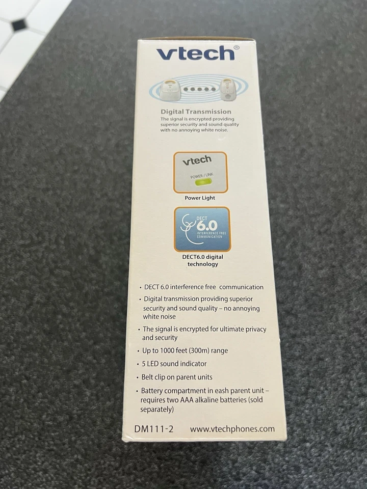 Monitor de bebé con audio digital VTech DM112-2 con dos unidades para padres Foto 2 de 3