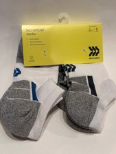 all in motion No-Show women s Socks -Gray, White Blue 6 pack size 3-7 running