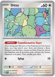 Ditto 132/165 Scarlet & Violet 151 Holo Rare