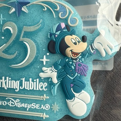 Tokyo Disney Sea 25th Anniversary Magnet Mickey Minnie Sparkling