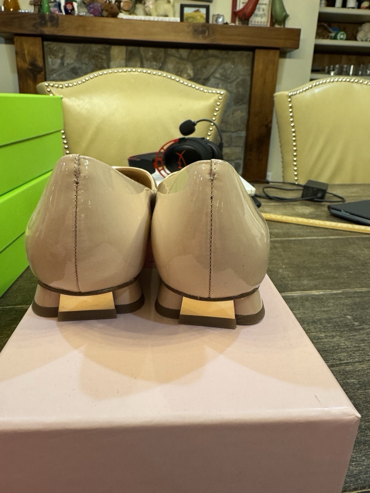 Kate Spade New York Women's Fallyn Tusk Nude Patent Leather Shoes Flats Size 7.5 thumbnail 5