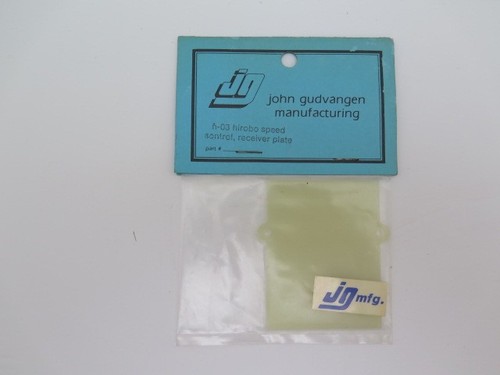 Vintage JG h-03 hirobo Speed Control Receiver Plate NOS From Mid 1980s!