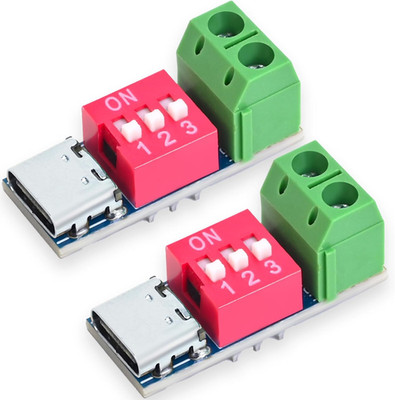 6PCS USB-C PD/QC Fast Charge Trigger Module & Decoy Board - Dual-Port Voltage