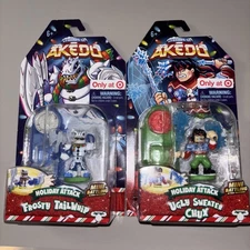Akedo Holiday Attack FROSTY TAILWHIP UGLY SWEATER CHUX Set of 2