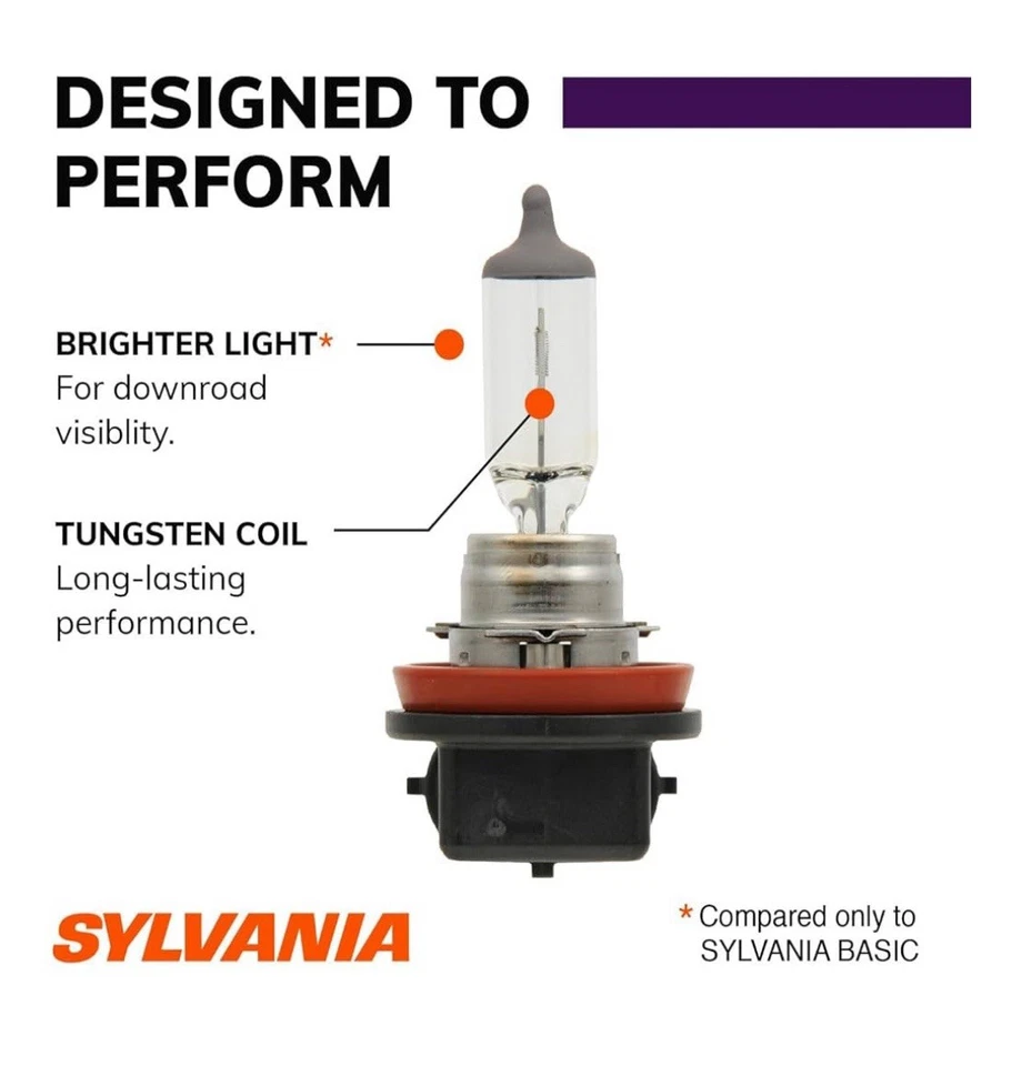 SYLVANIA - H11 XtraVision - High Performance Halogen Headlight, Contains 2 Bulbs - Image 4 of 4