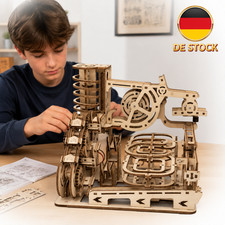 Elektrische Murmelbahn 3D Holzpuzzle Bausatz ...