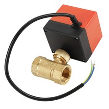 DC 12-24V G3/4 DN20 Brass 2 Way Motorized Ball Electrical Valve For Contro・