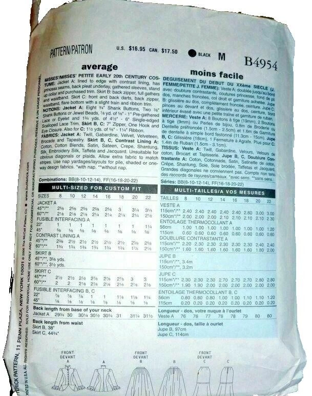 Victorian Edwardian Gibson Girl 1910s Titanic Costume Sewing PATTERN 16-22 LARP - Image 2 of 4