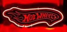 Hot Wheels 3D Carved Neon Sign 14" Lamp Light Bar Beer Hanging Nightlight EY
