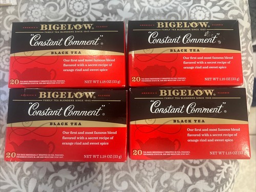 Bigelow Tea Constant Comment Black Tea, Caffeinated, 20 Count/box (Pack Of 4)