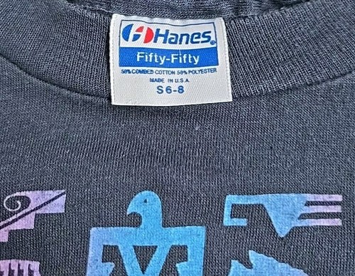 Vintage 80s Youth T-Shirt Hanes Size S 6-8 Southwest Images Native USA Made - Picture 4 of 8