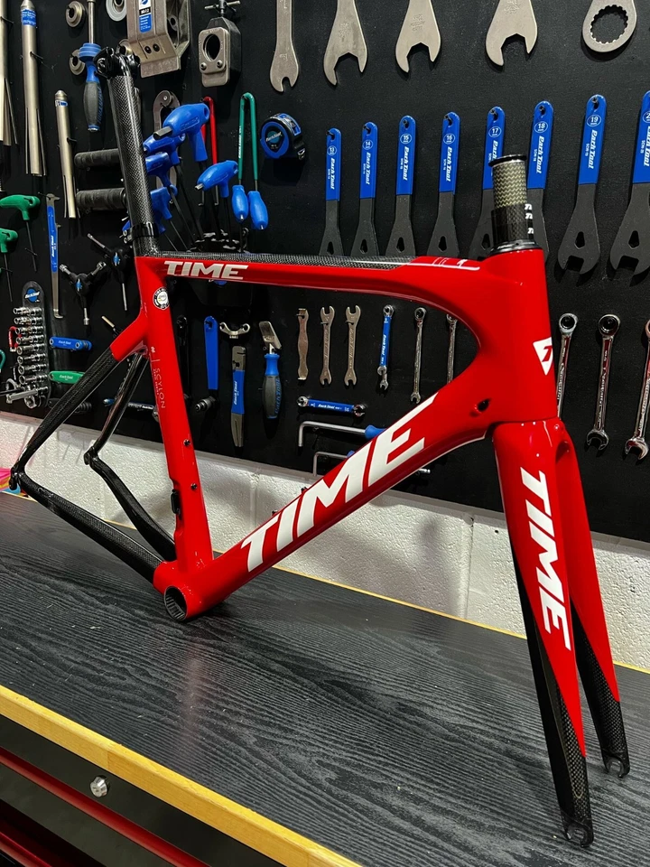 TIME SCYLON Carbon Aero Road Bicycle Frameset Rim Brake Size Small Red - Image 4 of 4