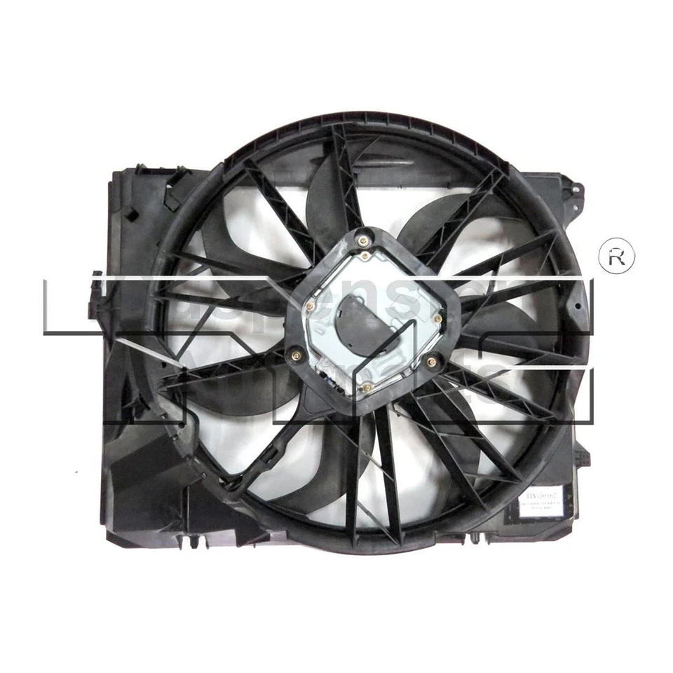 Ventilador condensador y radiador doble TYC para BMW 128i_S 2008 2009 2010 2011 2012 2013 Foto 3 de 4