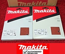 Image of 20xMakita 114mmX102 Sander 1/4" Sanding Sheets BO4561 BO4556/555/554-40+120Grit