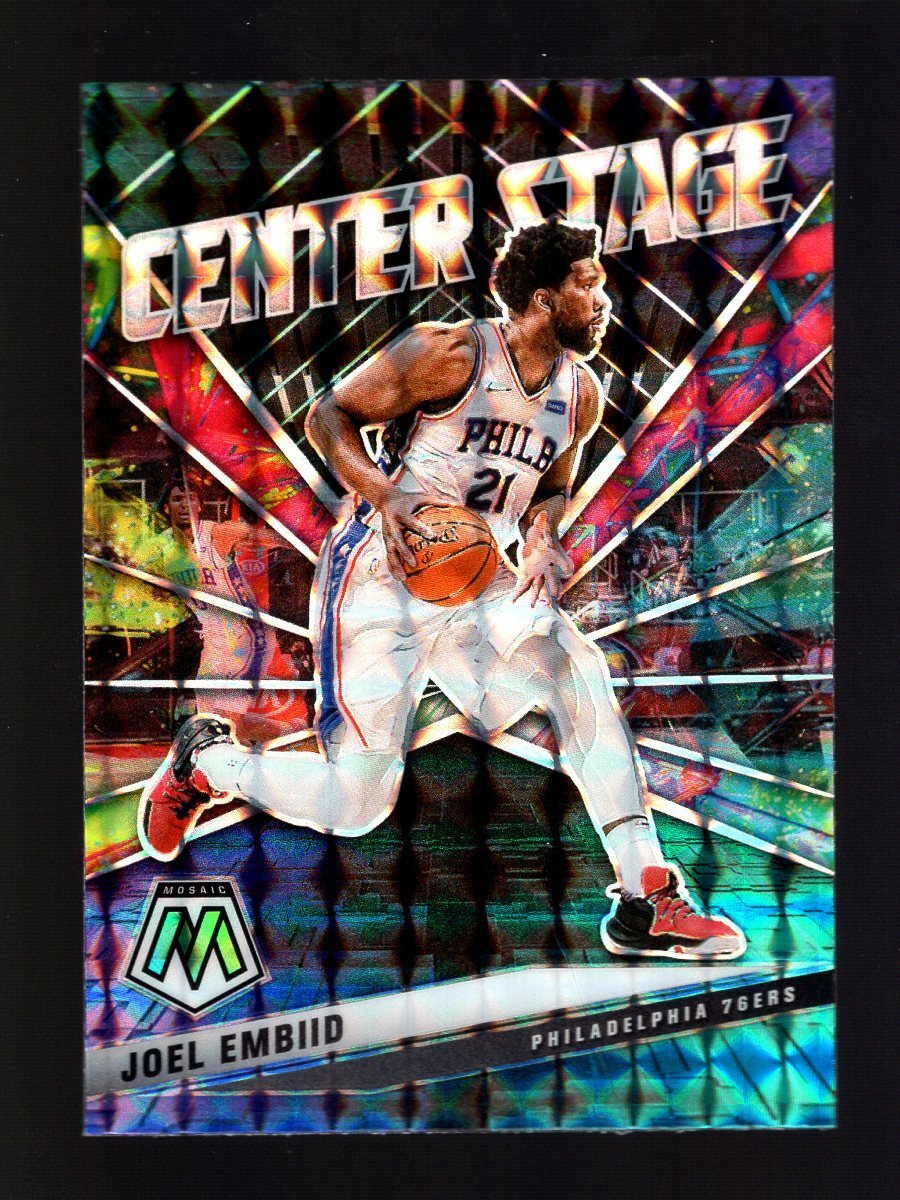 2020-21 MOSAIC CENTER STAGE PRIZM #11 JOEL EMBIID PHILADELPHIA 76ERS