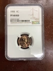 1955 NGC Graded 1C PF 68 RD Lincoln Cent