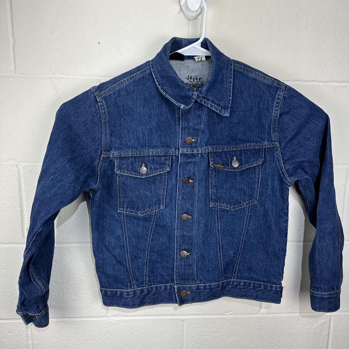 Vintage Sears Jacket Mens Size 40 R Blue Denim Roebuck