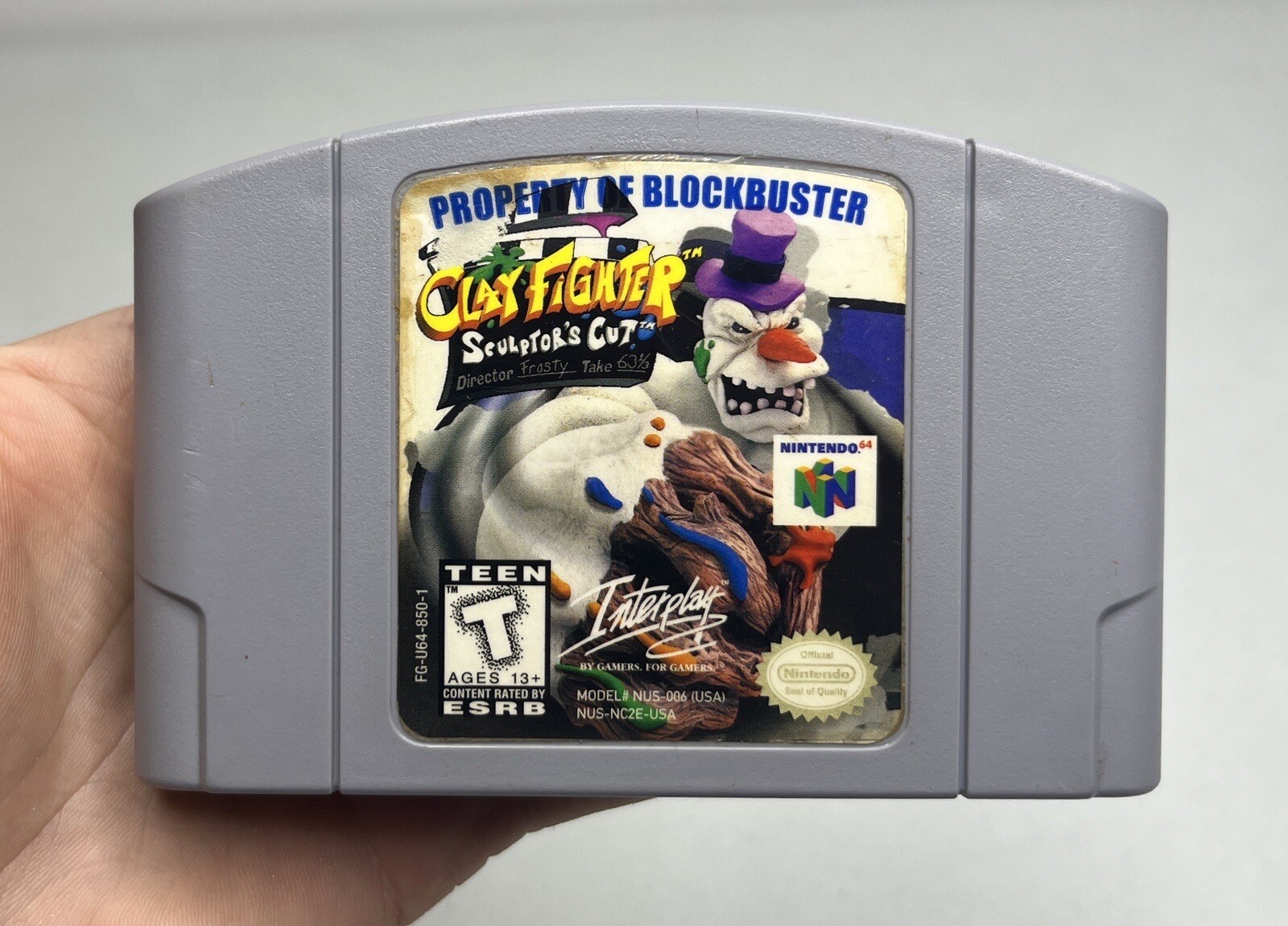 Nintendo 64 N64 Clay Fighter Sculptor’s Cut *Authentic/Cleaned/Tested