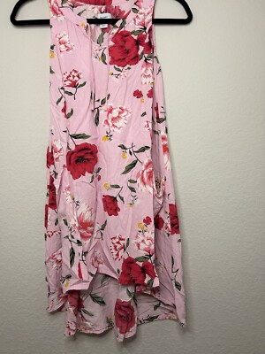 pink floral dress old navy Waist-Defined Floral Linen-Blend Smocked Midi Cami Dress