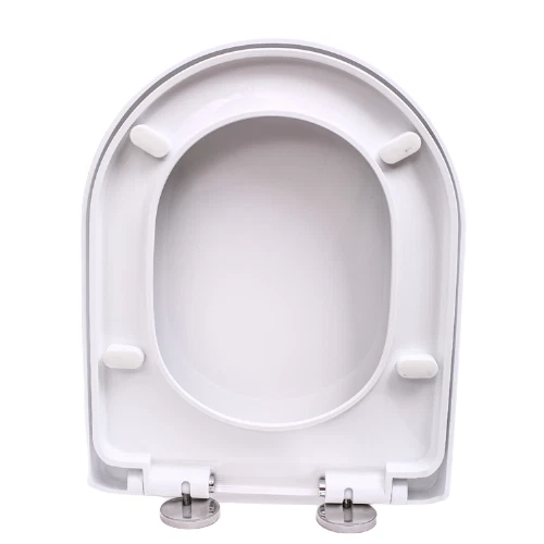 Toilettendeckel WC Sitz Klodeckel mit Absenkautomatik Toilettenbrille Bad Weiss - Bild 8 von 14