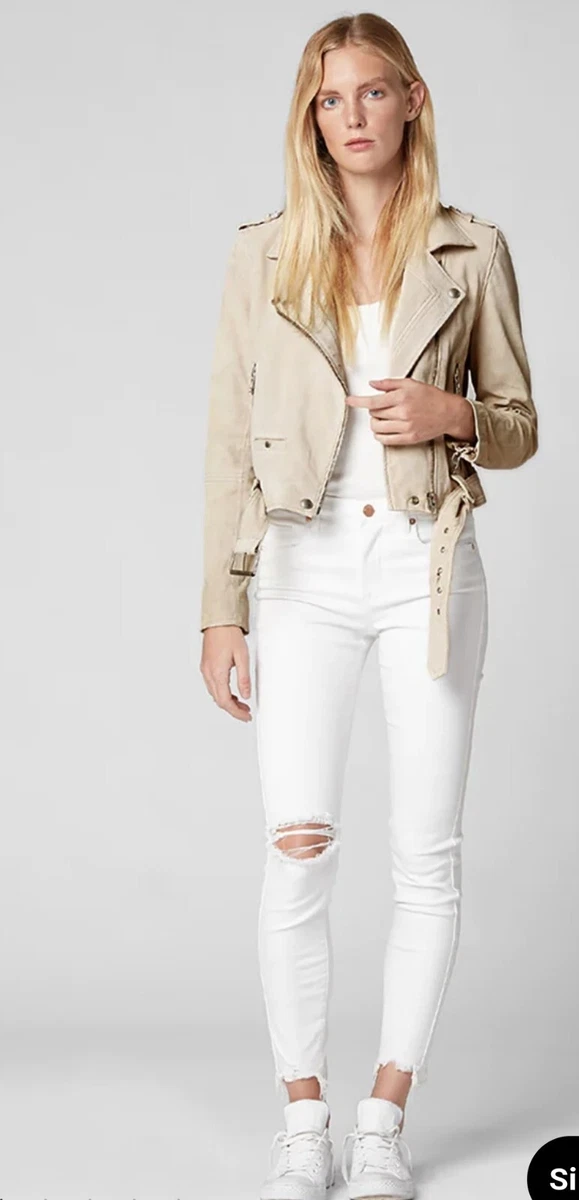 White suede moto clearance jacket