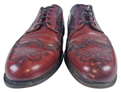 Vintage Cole Haan Full Wingtip Brogues Burgundy Leather Size 11D USA Made Vintage Cole Haan Made in USA Wingtip Oxfords Burgundy  main image 4