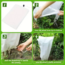 4 Packs Reusable Plant Covers Freeze with Drawstring for Winter Frost Protection
