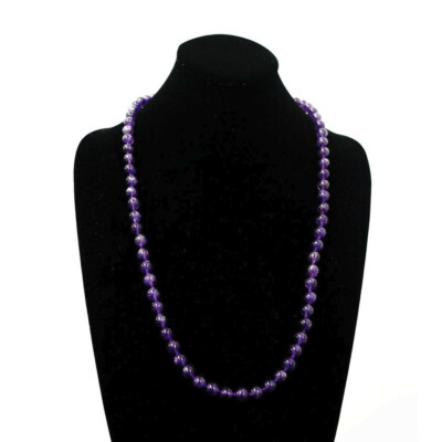 Amethyst Necklace, Power Stone - Donna D'Cruz Rasa Living, 8mm beads