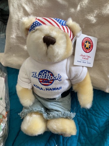 Hard Rock Cafe Kona Hawaii 4. Juli Teddybär limitierte Auflage 21 von 72 Neu mit Etikett - Bild 2 von 9