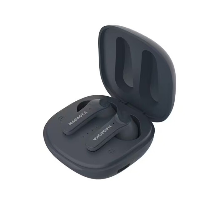 NAGAOKA wireless earphones Bluetooth/noise canceling Night Grey