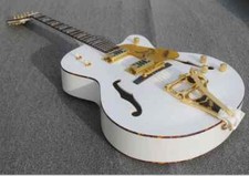 White Falcon Semi Hollow Body Jazz ElectricGuitar Imperial Tuners Double F Holes