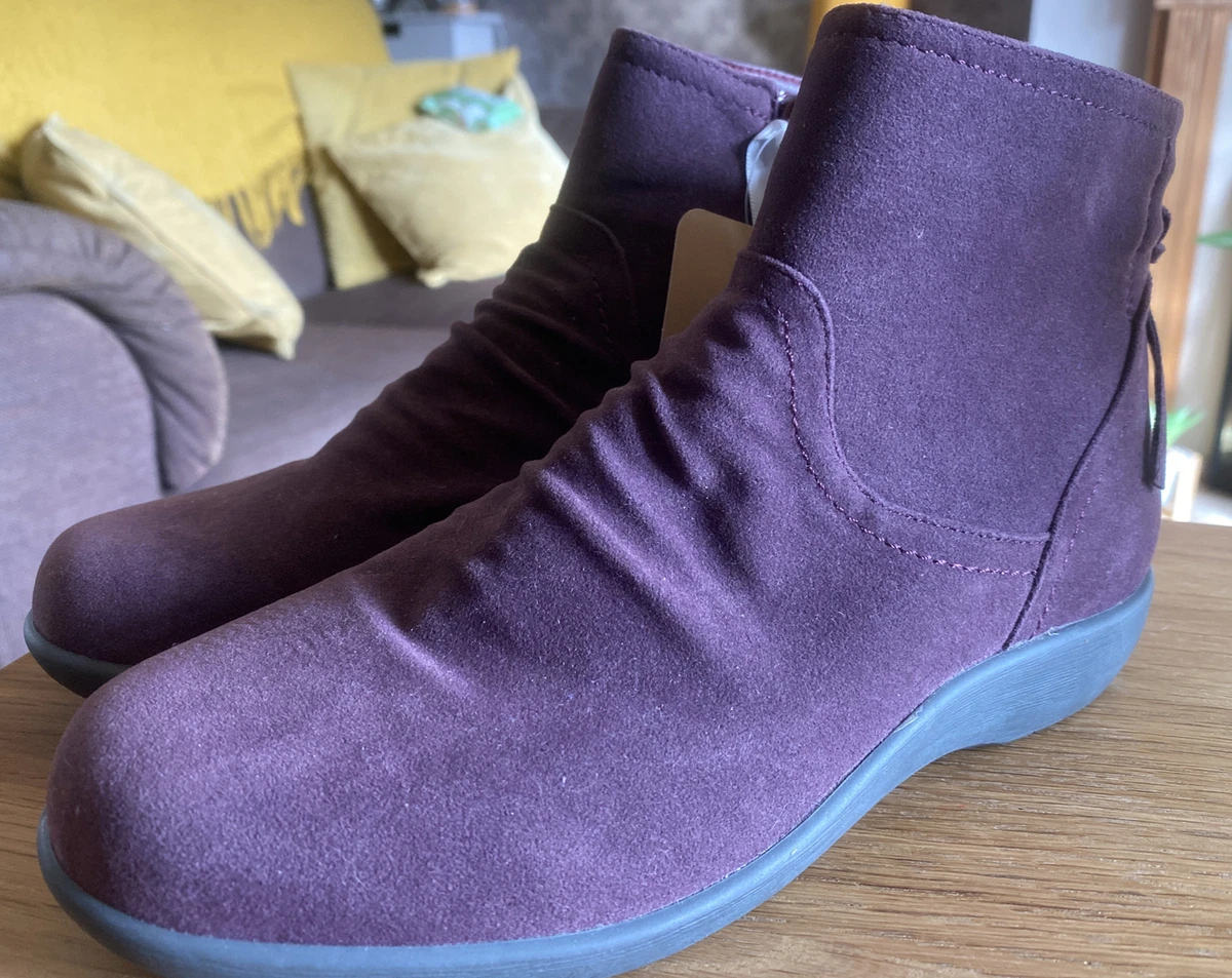 Plum ankle boots uk sale