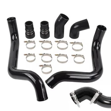 For 2002-2004 GMC 6.6L LB7 Duramax Diesel 3" Black Intercooler Pipe & Boot Kit