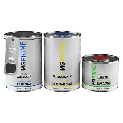 Peinture voiture kit de pot pour Jaguar NMC 2357 Borealis Black Satin 2,5l - Photo 1/4