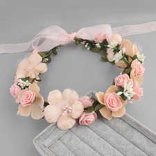Flower Headband Garland Bridal Luxury Wedding Headwear Princess Tiara Prom Decor