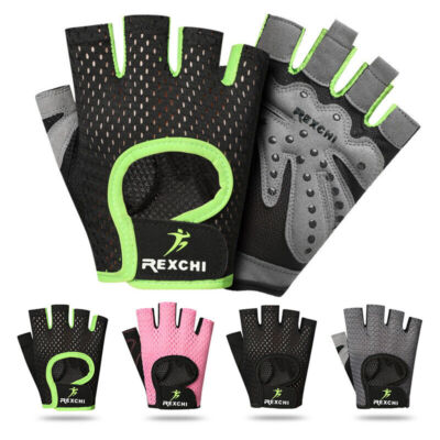 Fahrradhandschuhe mit Gepolstert Halbfinger Radsport Handschuhe fr Herren  Damen | eBay.de