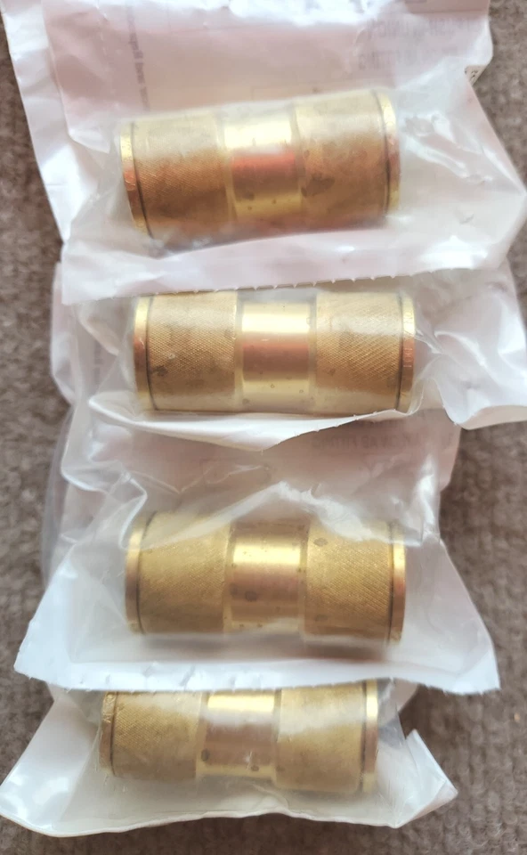 4 Brass Push-To-Connect 3/4" Straight Union DOT Nylon Tube Air Fitting ALKON LOT - Image 2 of 3
