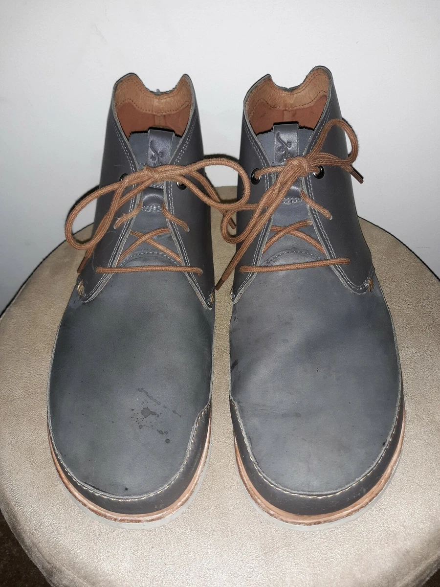 EUC Chaco Thompson Mens Dark Gull Gray Boots Size 12