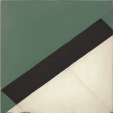 Medium Abstract Painting 2x2 ft. Post-Modernism Geometric Demrin Cubism II NEW