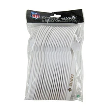 New NFL New Orleans Saints 20pc Reusable Plastic Forks Party-Ware Supplies