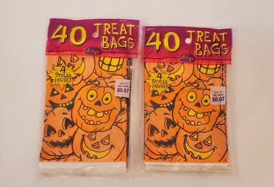 Vintage Halloween Treat Bags By Fun World Kmart Paper Pumpkins