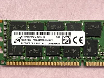 Micron 16GB 2Rx4 PC3L-12800R-11-13-E2 DDR3Lサーバー用16GBメモリ10
