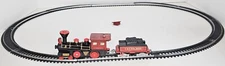 T&S C&C Railways CC302 Engine & Tender w/Cobblestone Rail Tracks Vintage Working