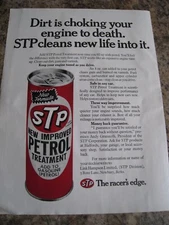 STP PETROL TREATMENT CLEANS NEW LIFE TO YOUR ENGINE 1972 ADVERT A4 SIZE FILE J