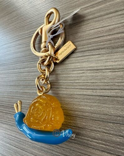 NWT Coach X Observed By Us 3D Snail Bag Charm Fob Gold / Multicolor Blue CU307 - Picture 4 of 7