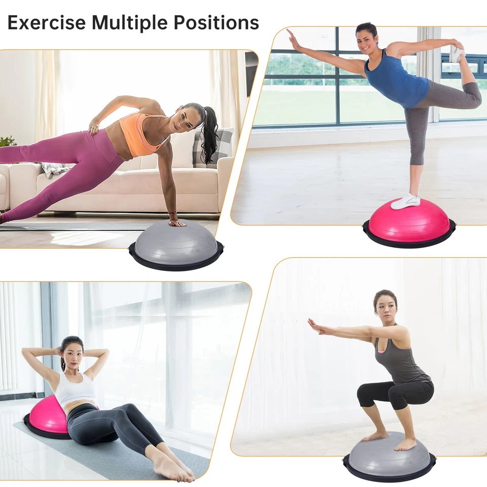 Bola de equilíbrio de 26 polegadas, meia bola, bola de equilíbrio, treinador de exercícios, com... - Imagem 3 de 4