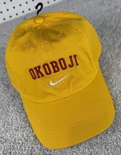 Lake Okoboji ~ ISU Iowa State Cyclones Colors Red Yellow *NO LOGO* ~ Hat Dad Cap