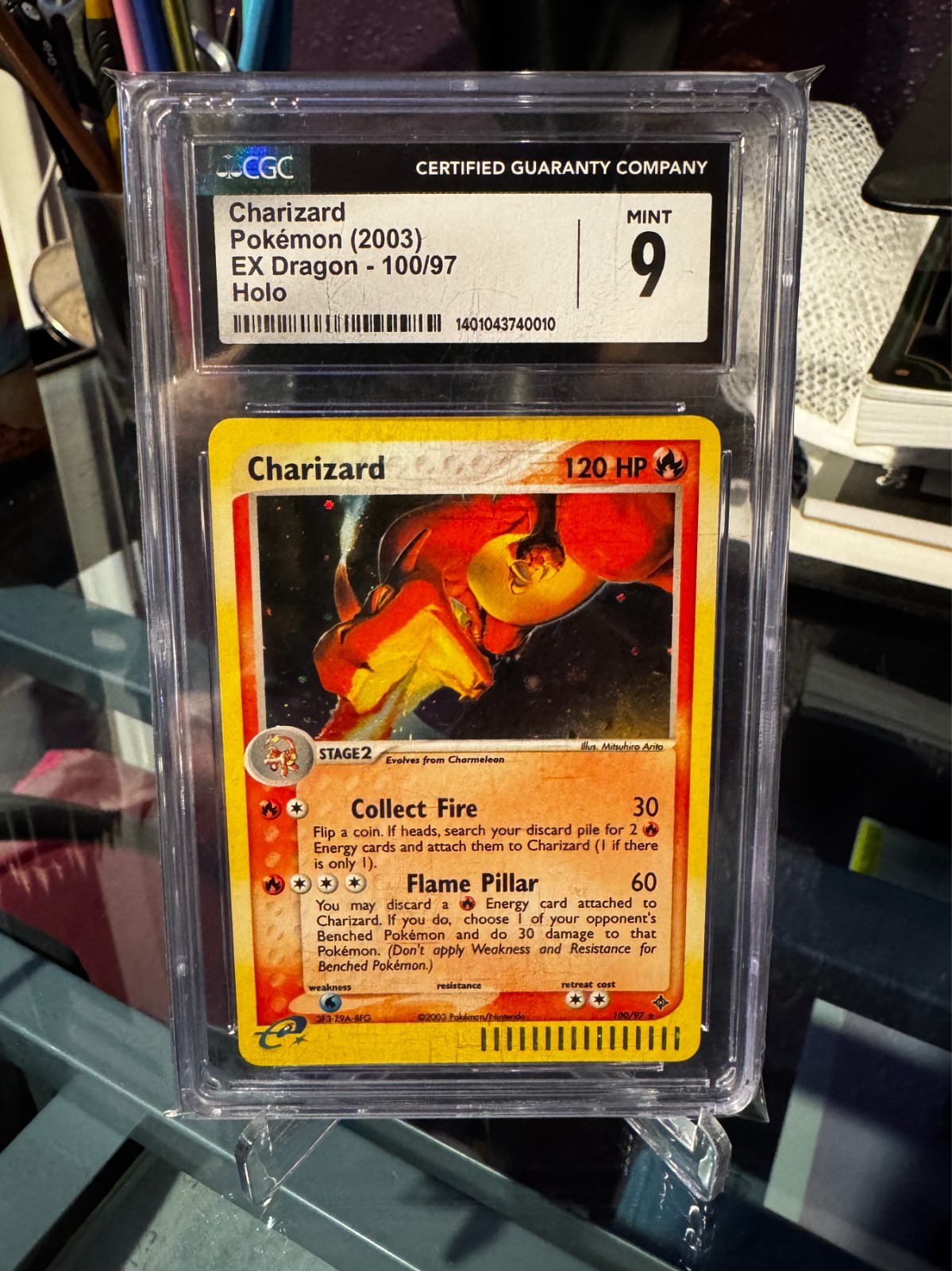 Charizard EX Dragon CGC 9 MINT #100/97 Pokemon Card